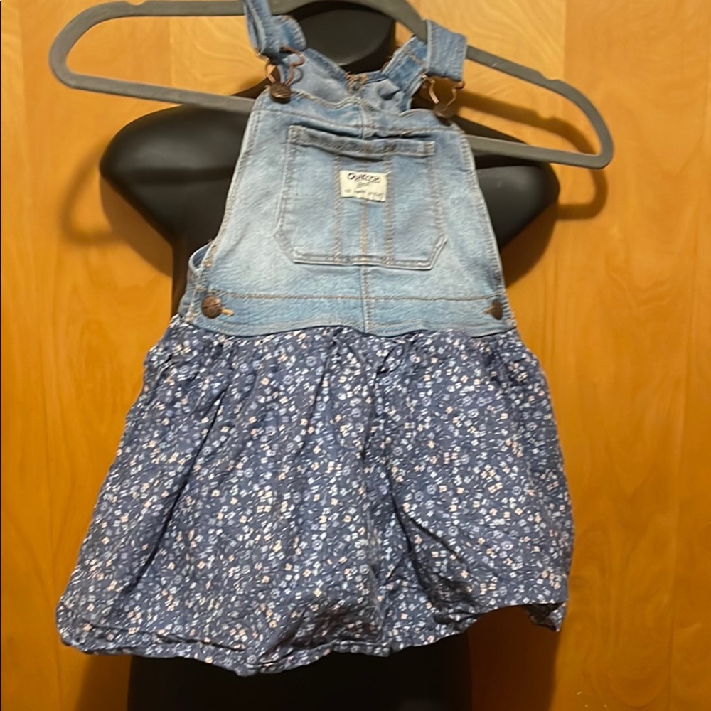 OshKosh B'gosh Blue Denim Overalls Dress